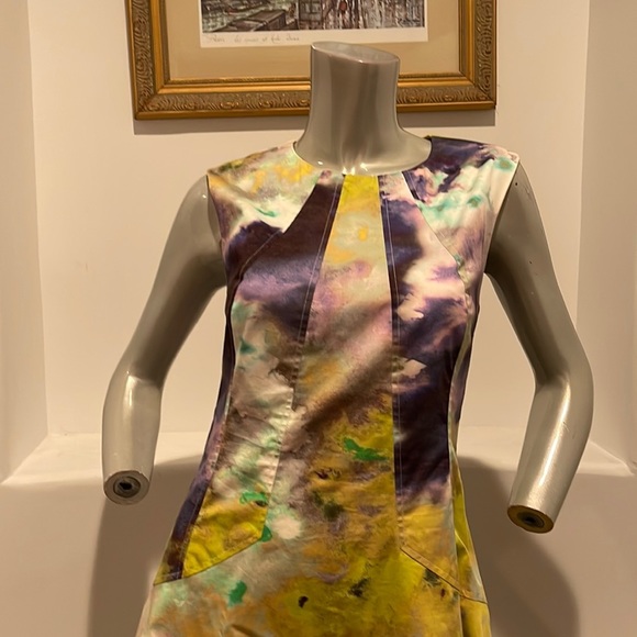 Lela Rose Sleeveless Printed fit and flare Mini dress size 8 - Picture 5 of 13